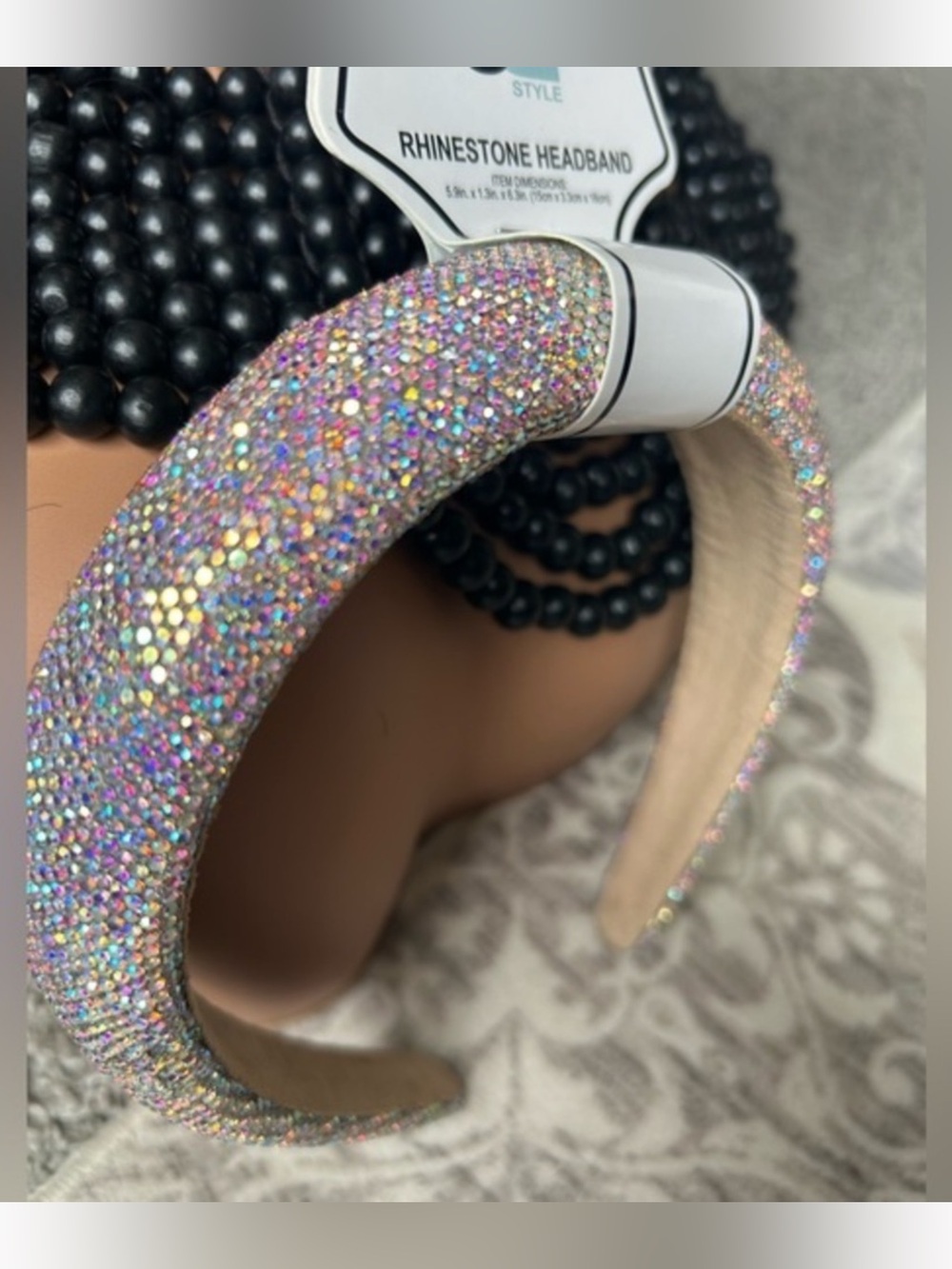 ✨NEW Rhinestone Padded Headband in Iridescent Sparkle
